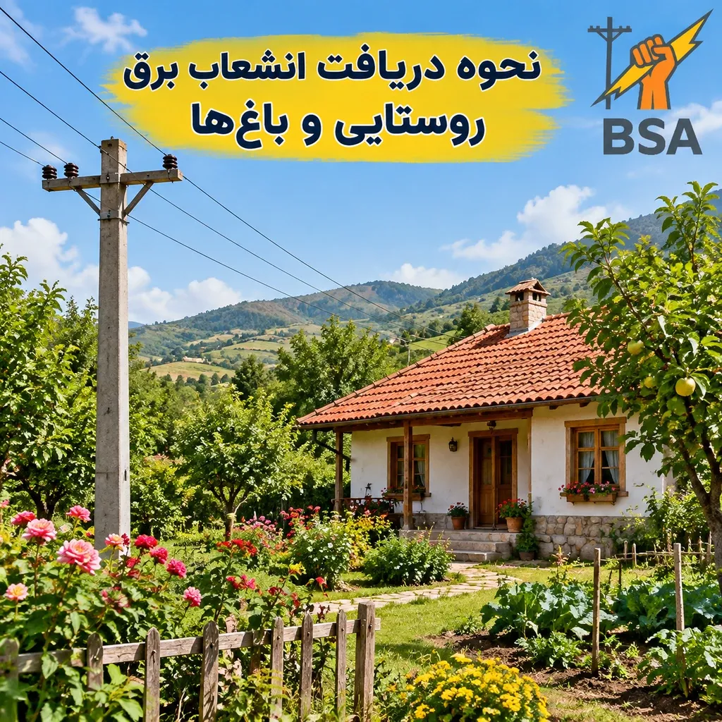 نحوه دریافت انشعاب برق روستایی و باغها